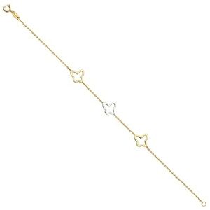Dainty 14k Gold Butterfly Bracelet 8 inches